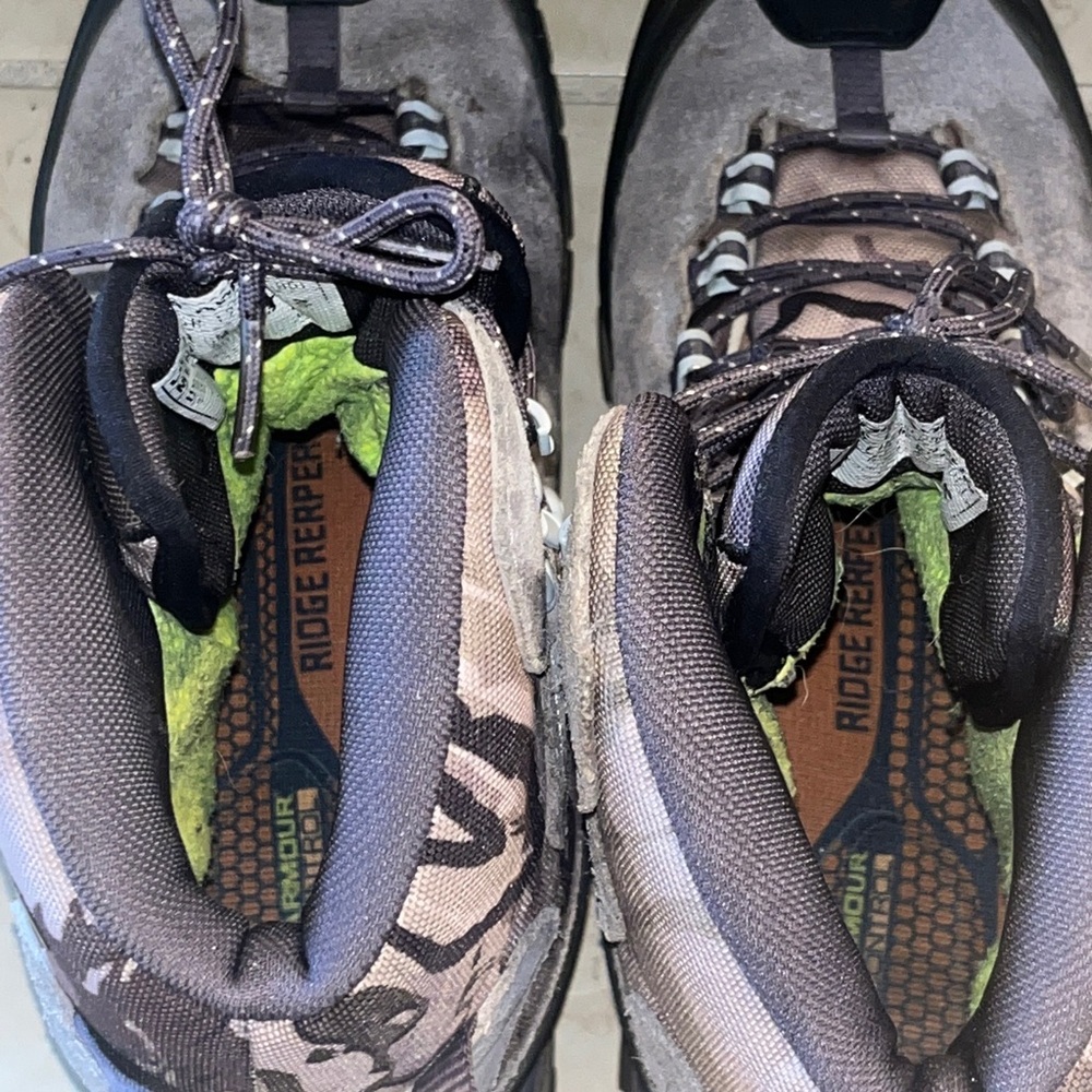 Under Armour Brown Camp Boots storm Gore-Tex Size 12 Ridge Reaper Barren Leather - Picture 9 of 11